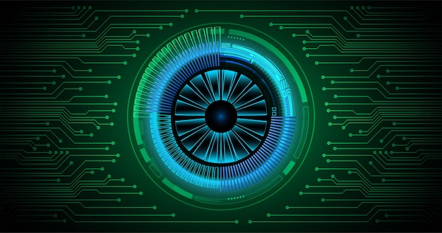 eye cyber circuit future technology concept background