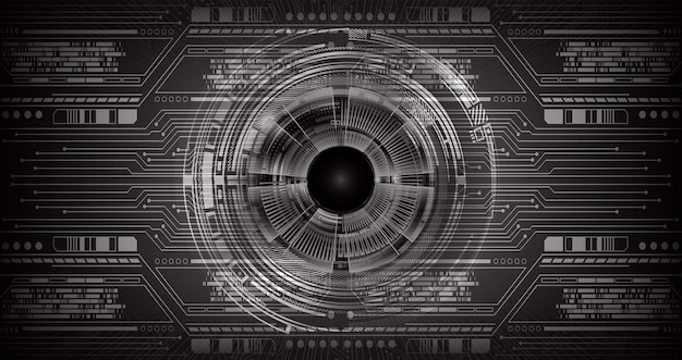 eye cyber circuit future technology concept background