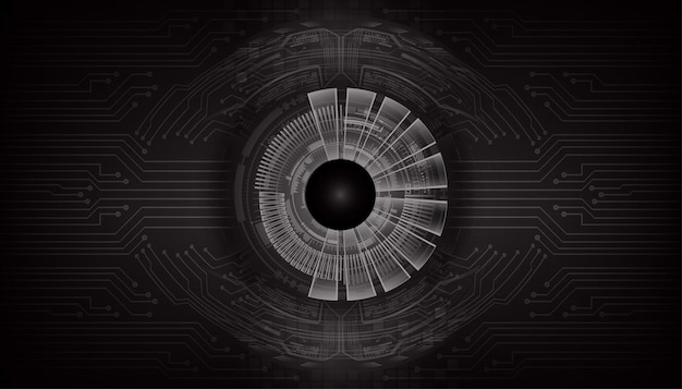 eye cyber circuit future technology concept background