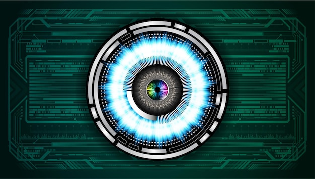 eye cyber circuit future technology concept background