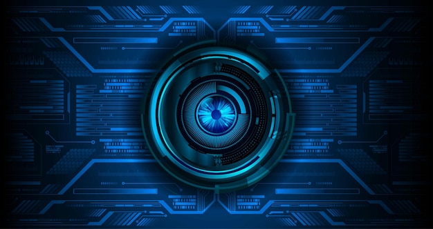 eye cyber circuit future technology concept background