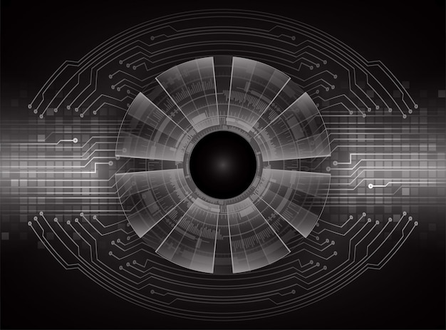 eye cyber circuit future technology concept background