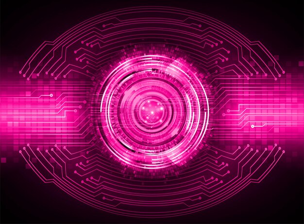 Vector eye cyber circuit future technology concept background