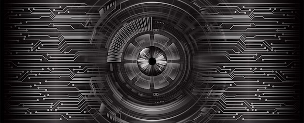 eye cyber circuit future technology concept background