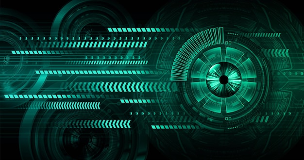 eye cyber circuit future technology concept background