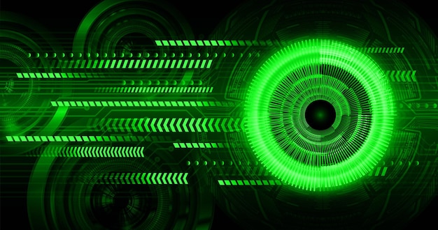 eye cyber circuit future technology concept background