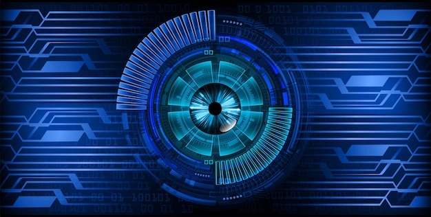 eye cyber circuit future technology concept background