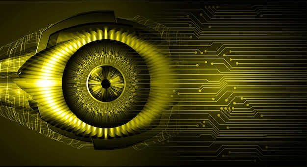 eye cyber circuit future technology concept background