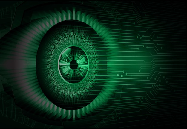 eye cyber circuit future technology concept background