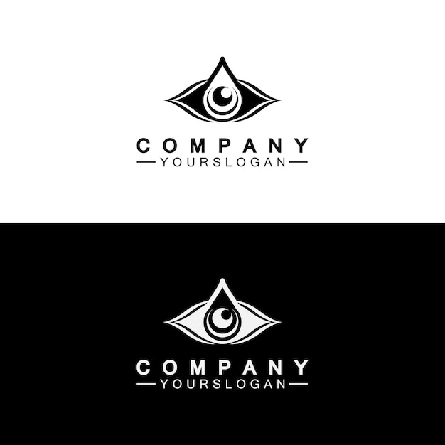 Eye drop logo icon design template