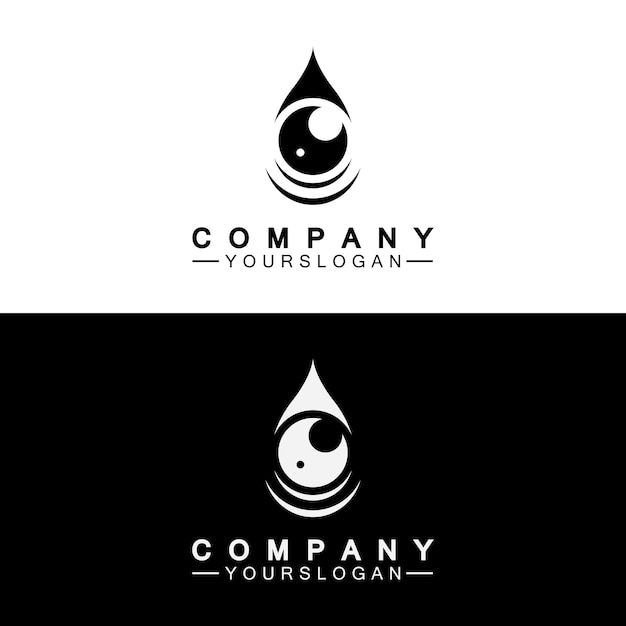 Eye drop logo icon design template