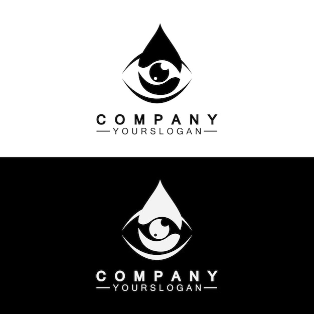 Eye drop logo icon design template