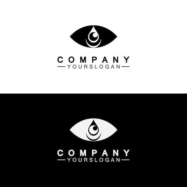 Eye drop logo icon design template