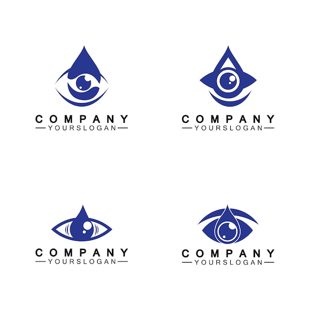 Eye drop logo icon design template