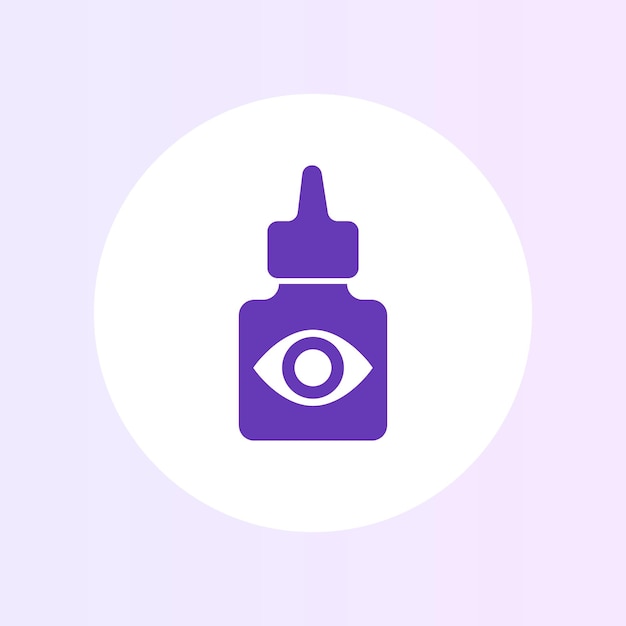 Eye drops bottle icon vector