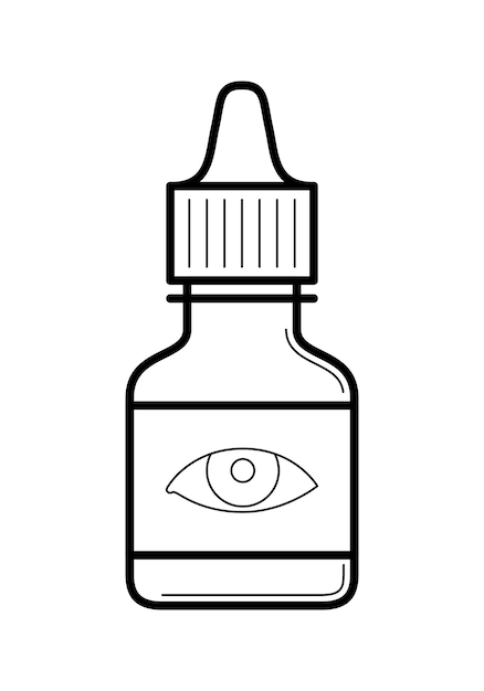 Eye drops plastic bottle icon vector illustration