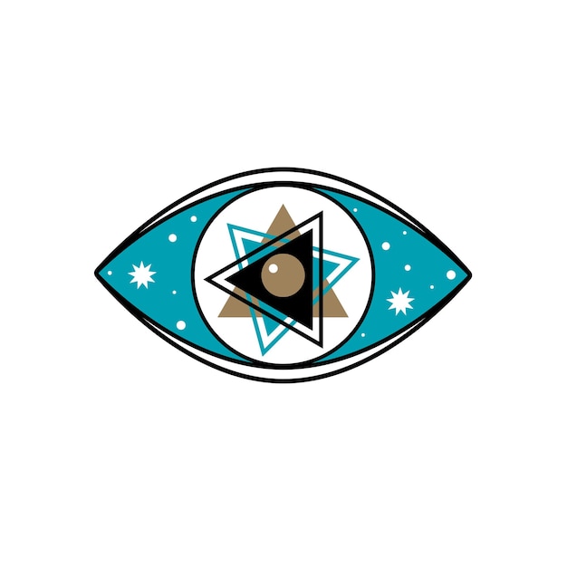 Eye Evil Devil Mystic Yoga Amulet Boho Symbol Icon Eye Graphic Silhouette Vector Eye Devil Eye