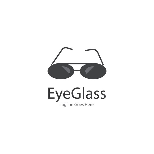 eye glasses logo design icon vector template