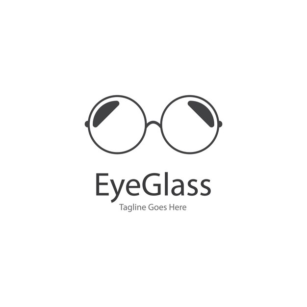 eye glasses logo design icon vector template