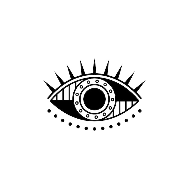 Eye IconTattoo style Eye design Simple and Minimal Vector format