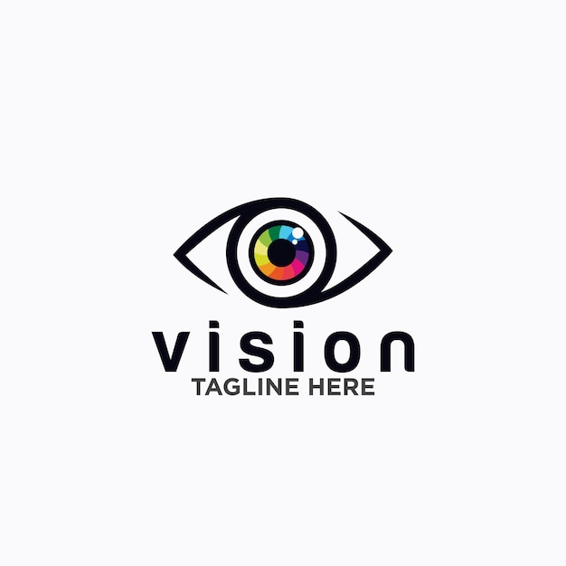 Eye Logo design vector template. Colorful media icon. Vision concept idea.