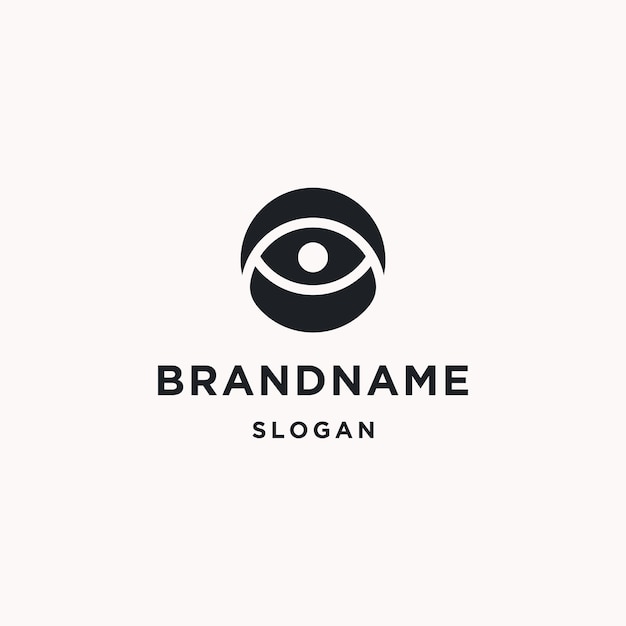 Eye logo icon flat design template