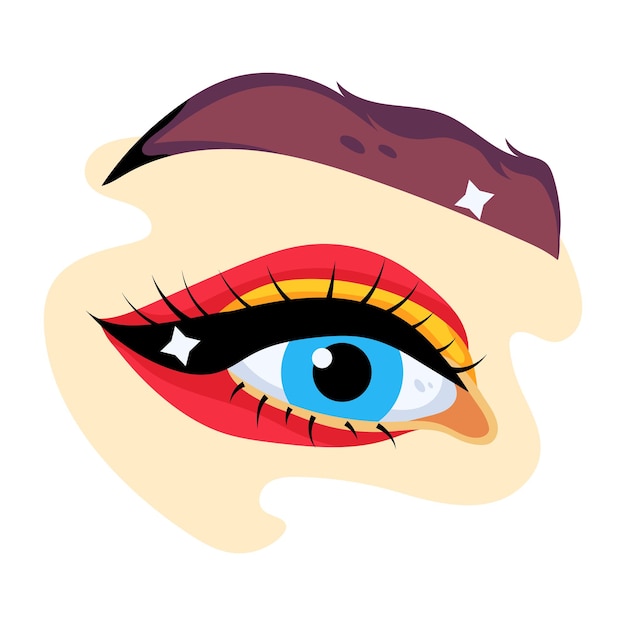 Eye makeover flat style icon