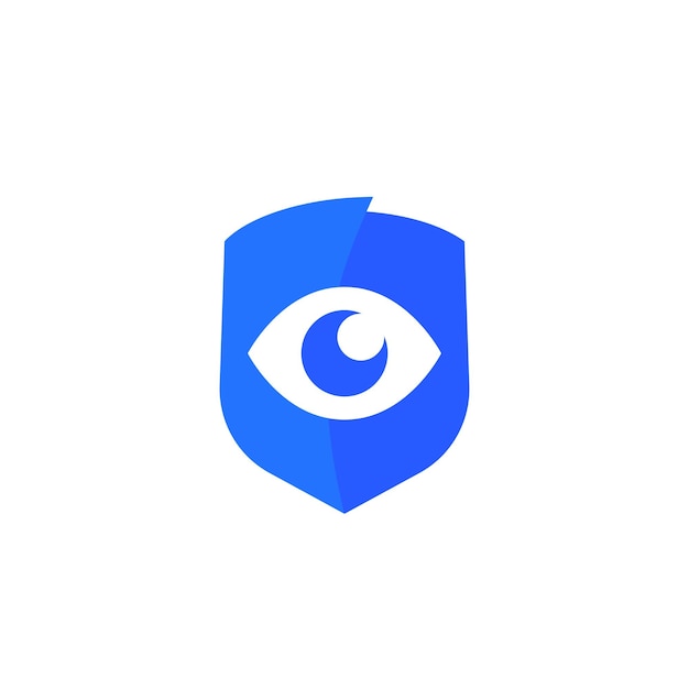 Eye and shield logo design