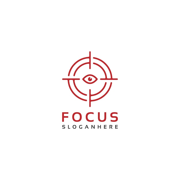 Eye target crosshair focus logo design