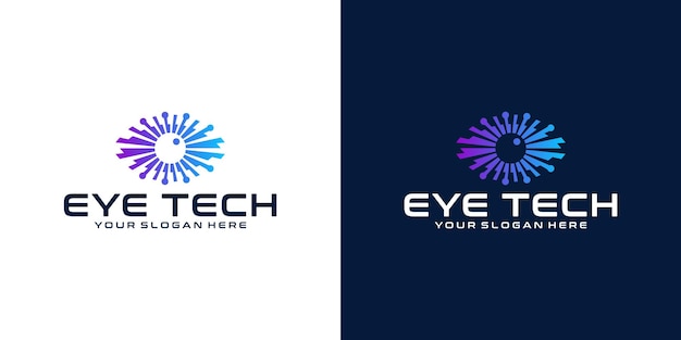 Eye technology logo design inspiration and business card template