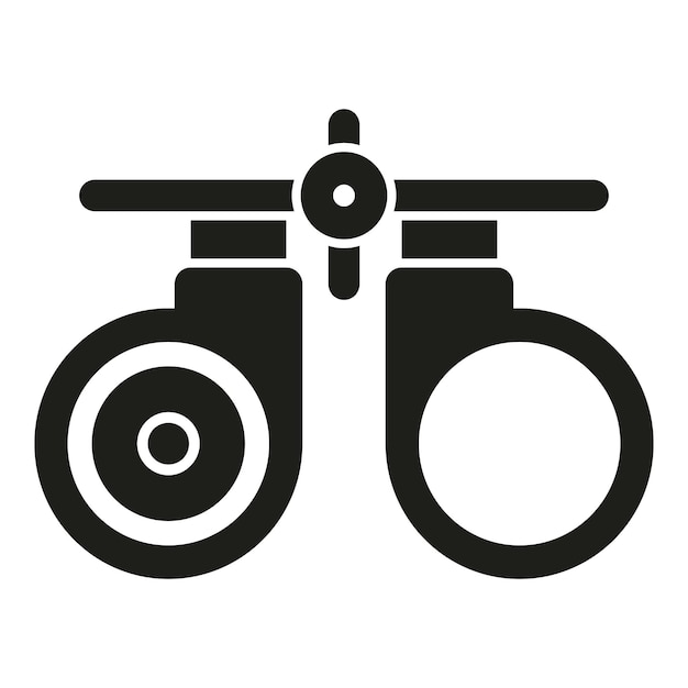 Eye test icon simple vector Optical clinic Visual exam