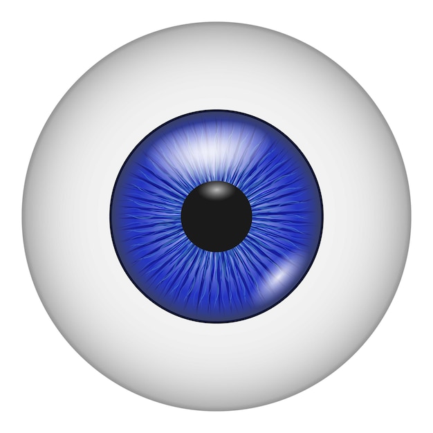 Eye vision icon Realistic illustration of eye vision vector icon for web