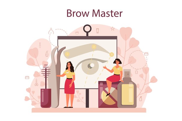 Eyebrow master and designer concept