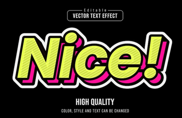 Vector eyecatching nice text design a fusion of creativity and energy