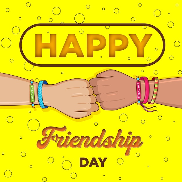 Vector eyecatching poster to celebrate friendship day