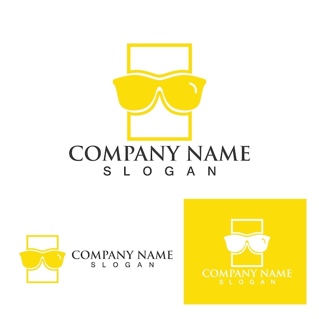 Eyeglasses logo and symbol vector image