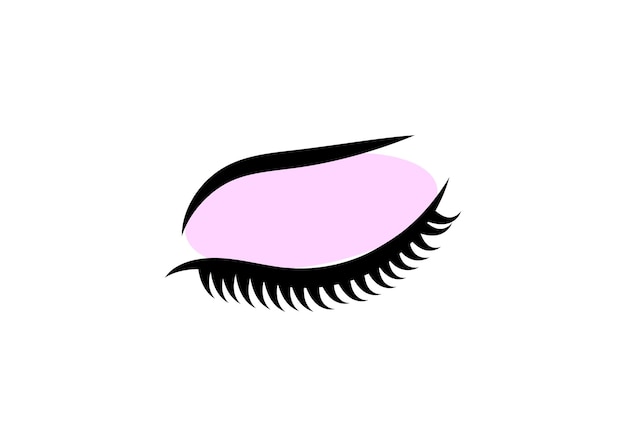 Eyelash beauty icon design template illustration isolated