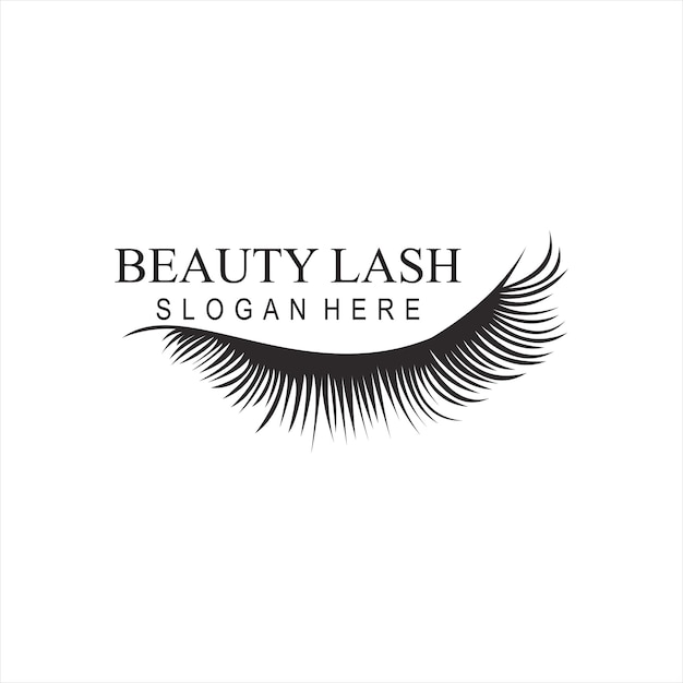 eyelash extension logo design for beauty fashion with creative element Premium Vector