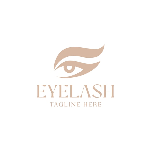 Eyelash logo template vector