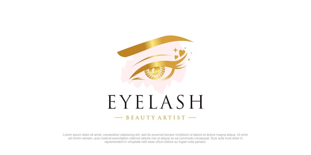 Eyelashes beauty logo vector concept design for fashion