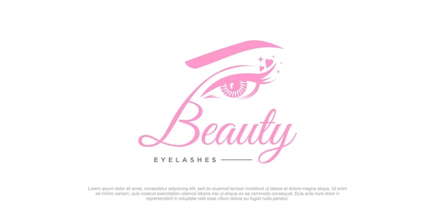 Eyelashes beauty logo vector concept design for fashion