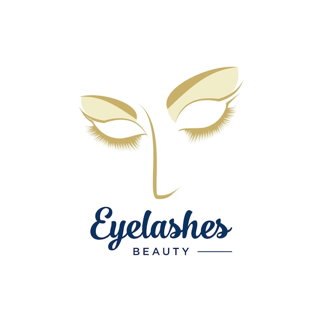 Eyelashes design with creative beauty element idea concept and icon