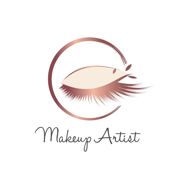 Eyelashes logo design collection with modern beauty concept