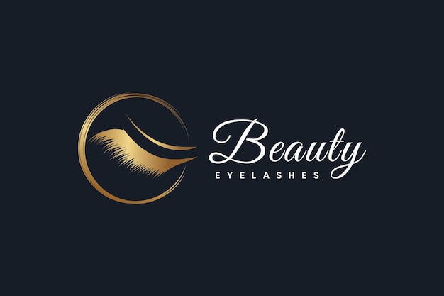 Eyelashes logo design vector with creative abstract idea