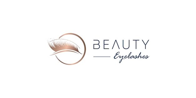 Eyelashes logo design vector with modern creative style