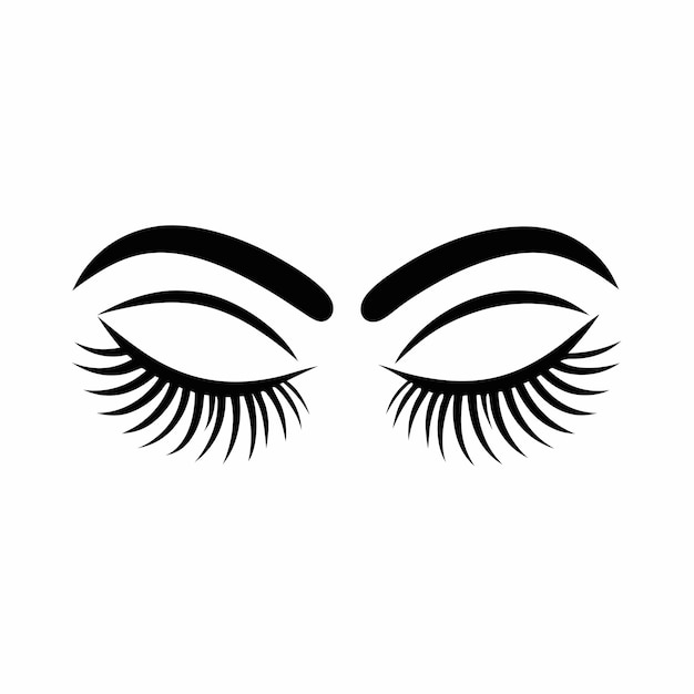 Vector eyelashes logo icon design template vector 10