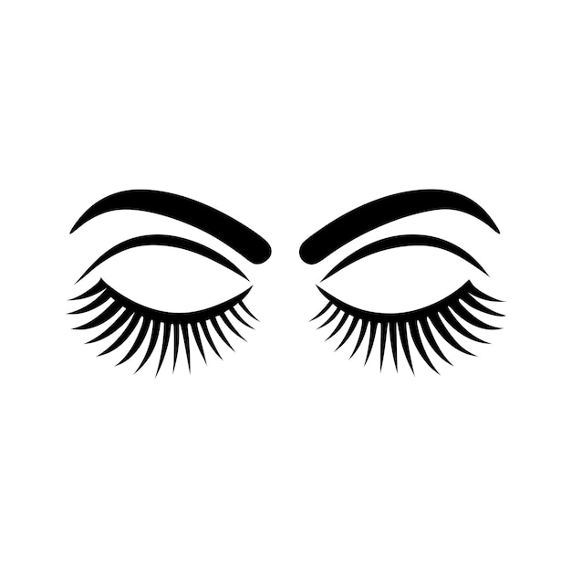 Vector eyelashes logo icon design template vector 5