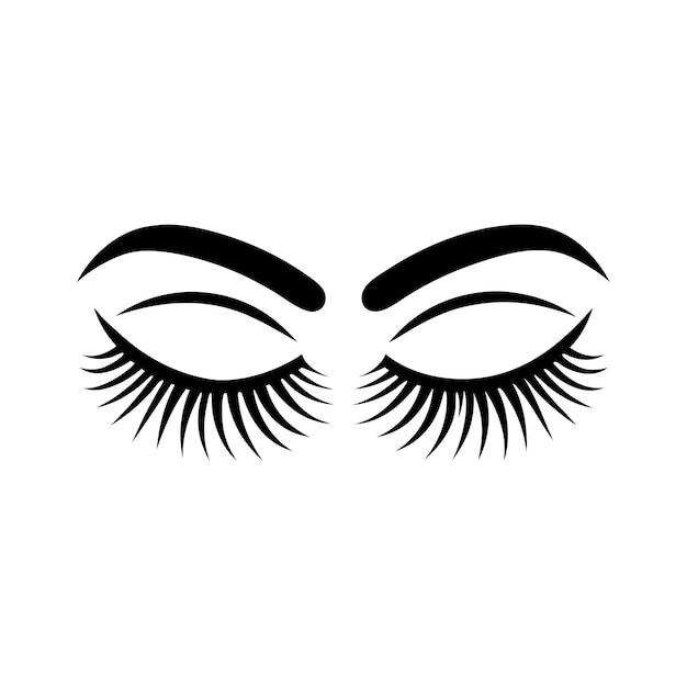 Vector eyelashes logo icon design template vector 6