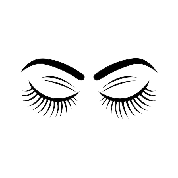 Vector eyelashes logo icon design template vector 8