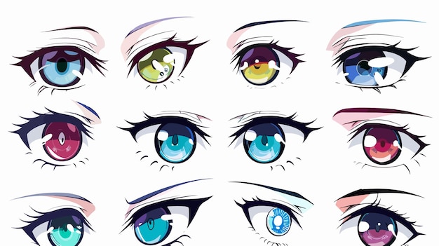 Vector the eyes of the anime are drawn by the artist